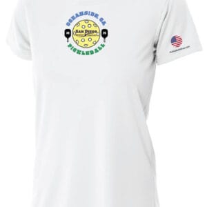 San Diego Senior Games Women's Performance Shirt (DO NOT PAY FOR SHIPPING) Shirts will be at day of Tournament Email us your full name and correct size